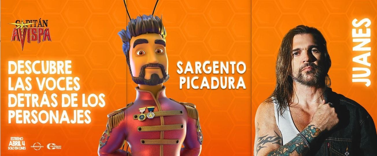 Juanes tendrá un papel importante en 'Capitán Avispa'