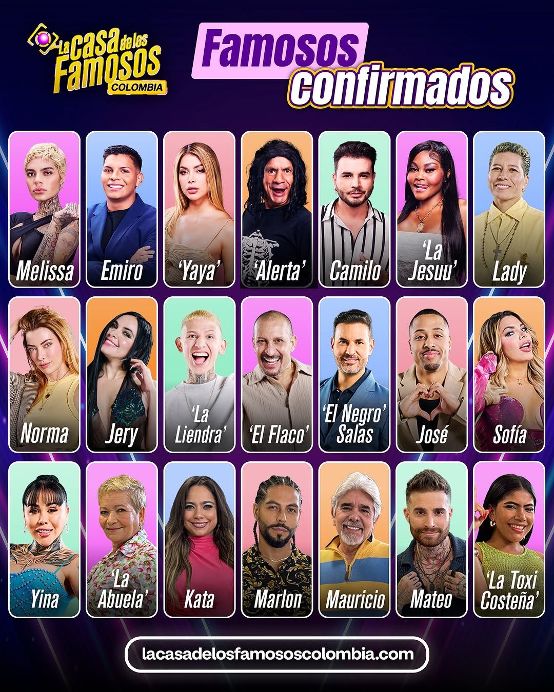 Hasta el momento, RCN ha hecho oficial la participación de 21 celebridades en 'La casa de los famosos Colombia'